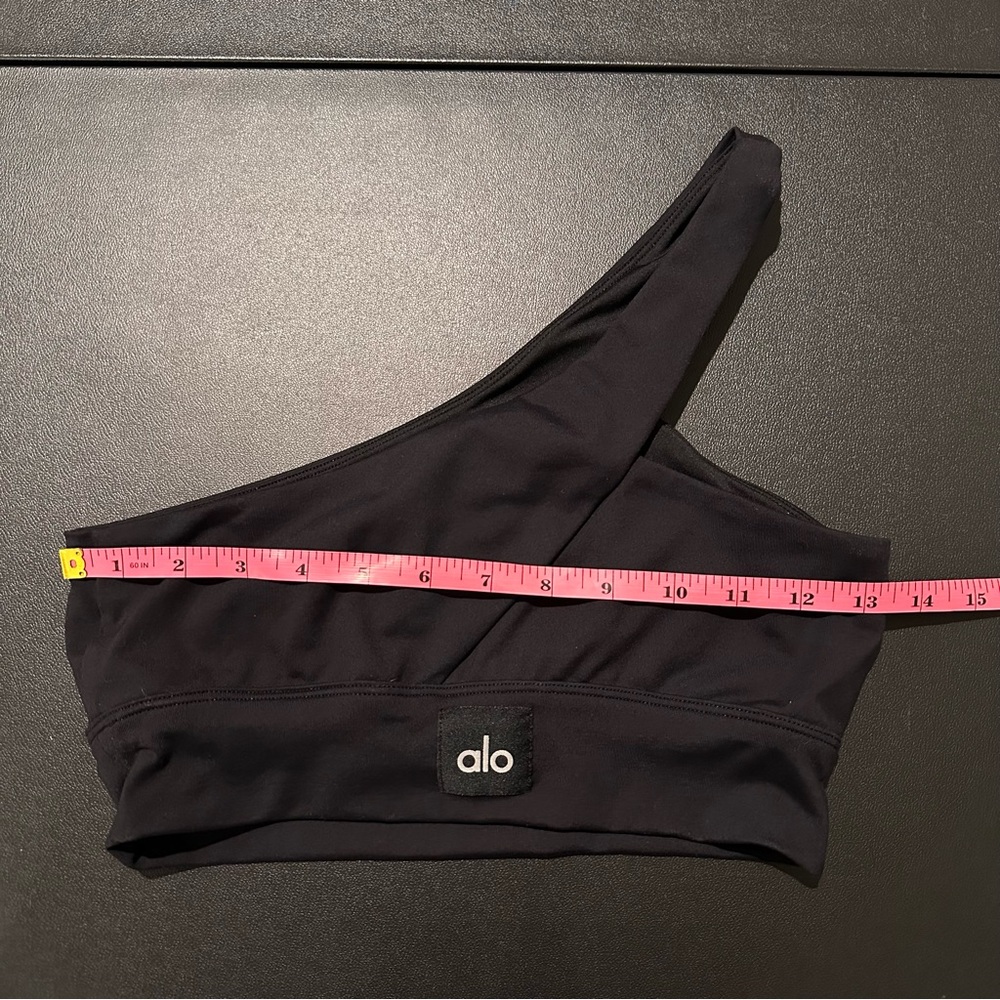 ALO YOGA Diagonal Flex Bra Black SZ M - Picture 7 of 11